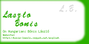 laszlo bonis business card